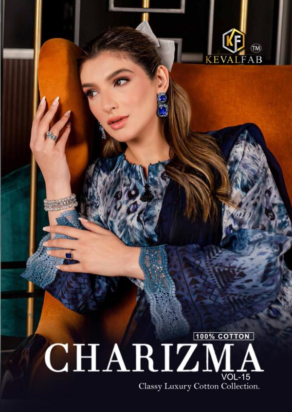 KevalFab Charizma Vol-15 – Karachi Dress Material